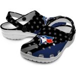 Toronto Blue Jays Stellar Stripes Theme Crocs Best selling