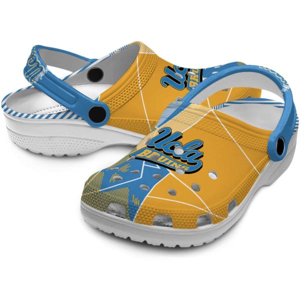 UCLA Bruins Geometric Background Crocs Latest Model