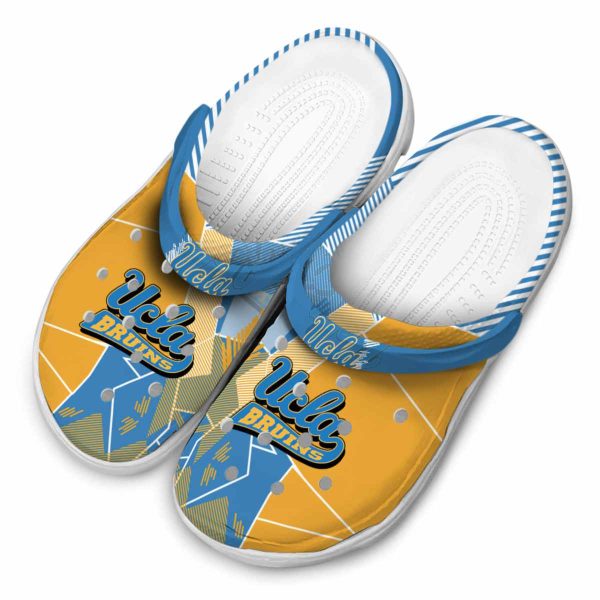UCLA Bruins Geometric Background Crocs Trendy