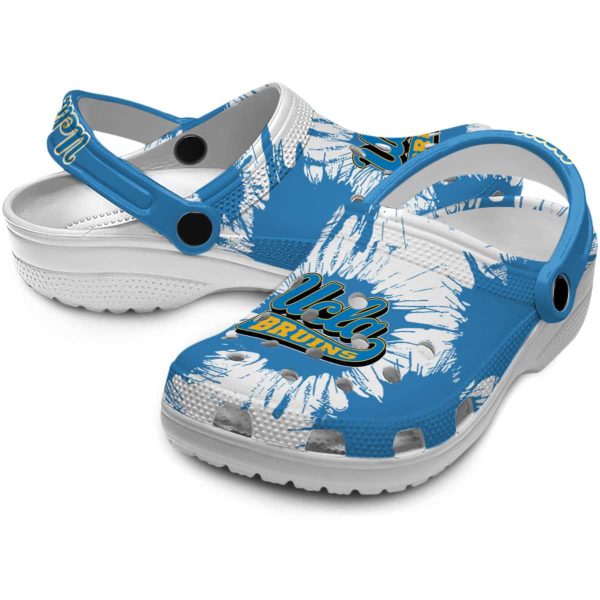 UCLA Bruins Splatter Graphics Crocs Latest Model