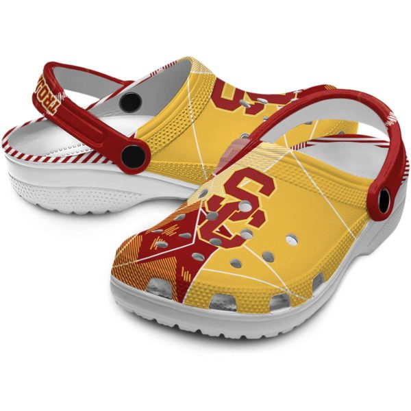 USC Trojans Geometric Background Crocs Latest Model