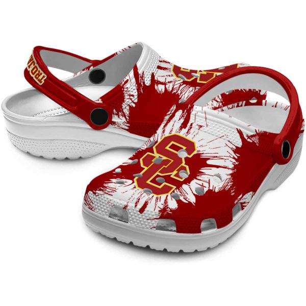 USC Trojans Splatter Graphics Crocs Latest Model