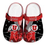 Utah Utes Geometric Background Crocs Best selling