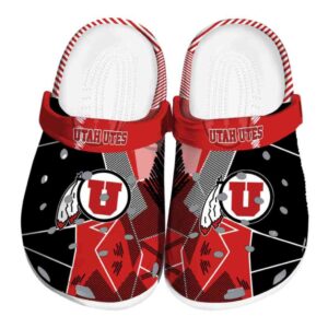 Utah Utes Geometric Background Crocs Best selling