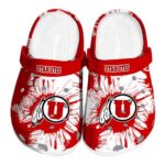 Utah Utes Splatter Graphics Crocs Best selling