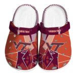 Virginia Tech Hokies Geometric Background Crocs Best selling
