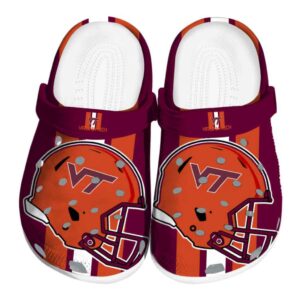 Virginia Tech Hokies Helmet Stripes Crocs Best selling