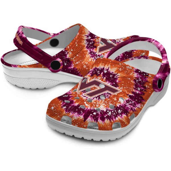 Virginia Tech Hokies Radiant Burst Effect Crocs Latest Model