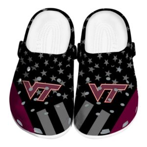 Virginia Tech Hokies Stellar Stripes Theme Crocs Best selling