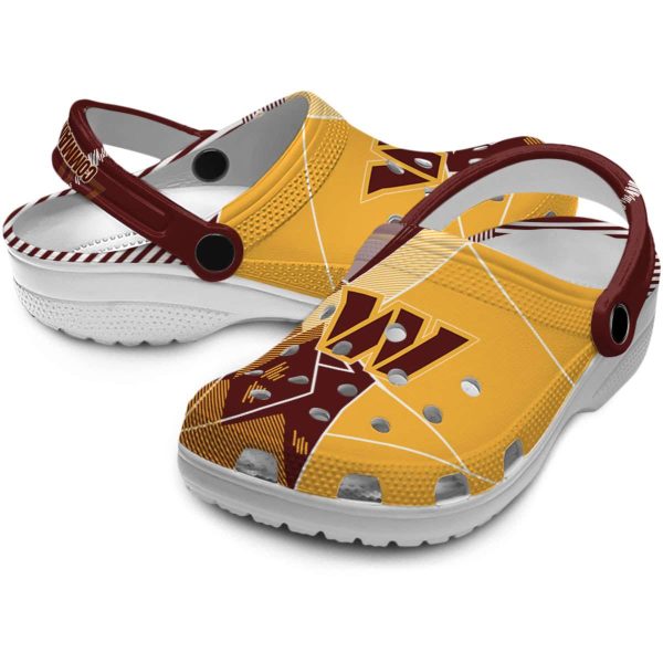 Washington Commanders Geometric Background Crocs Latest Model