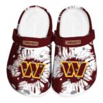 Washington Commanders Splatter Graphics Crocs Best selling