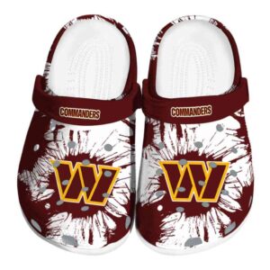 Washington Commanders Splatter Graphics Crocs Best selling