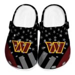Washington Commanders Stellar Stripes Theme Crocs Best selling