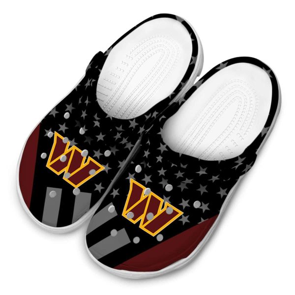 Washington Commanders Stellar Stripes Theme Crocs Trendy