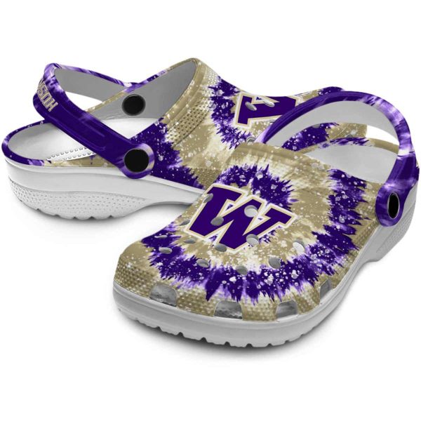 Washington Huskies Radiant Burst Effect Crocs Latest Model