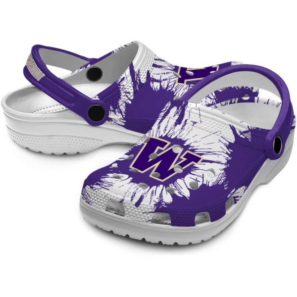 Washington Huskies Splatter Graphics Crocs Latest Model