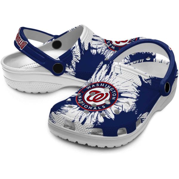 Washington Nationals Splatter Graphics Crocs Latest Model