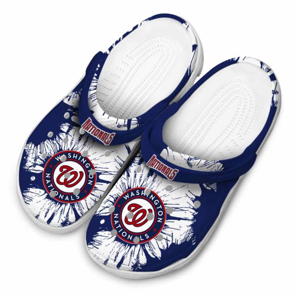 Washington Nationals Splatter Graphics Crocs Trendy