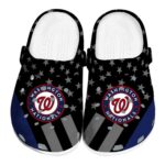 Washington Nationals Stellar Stripes Theme Crocs Best selling