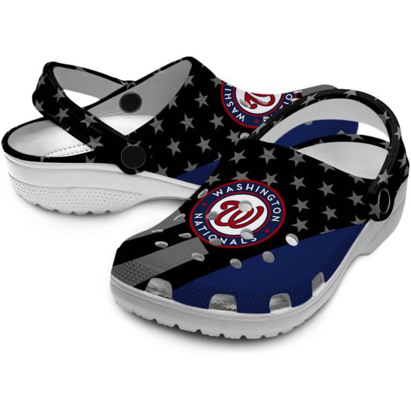 Washington Nationals Stellar Stripes Theme Crocs Latest Model