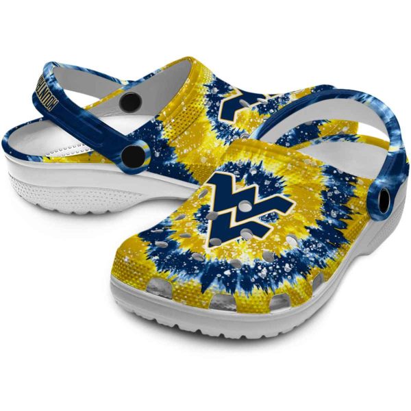 West Virginia Mountaineers Radiant Burst Effect Crocs Latest Model