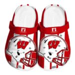Wisconsin Badgers Helmet Stripes Crocs Best selling