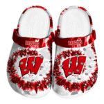 Wisconsin Badgers Radiant Burst Effect Crocs Best selling