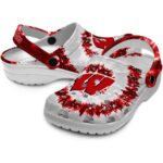 Wisconsin Badgers Radiant Burst Effect Crocs Best selling