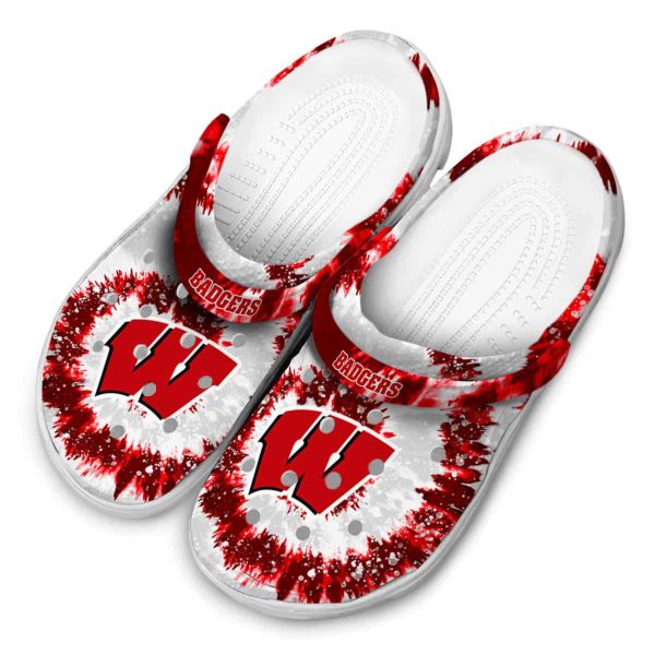Wisconsin Badgers Radiant Burst Effect Crocs Trendy