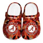 Alabama Crimson Tide Autumn Leaves Crocs Fashion forward