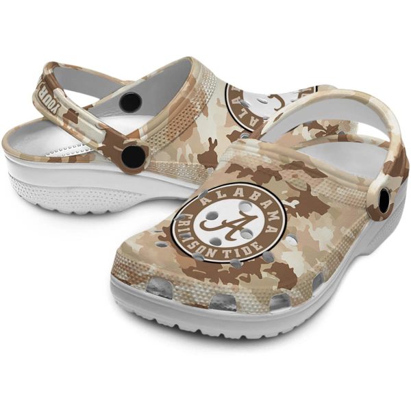 Alabama Crimson Tide Desert Camo Crocs Premium grade