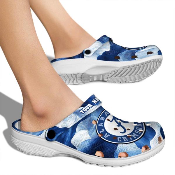 Alabama Crimson Tide Ocean Waves Crocs New Arrival