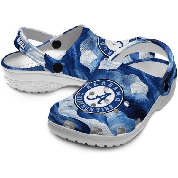 Alabama Crimson Tide Ocean Waves Crocs Premium grade