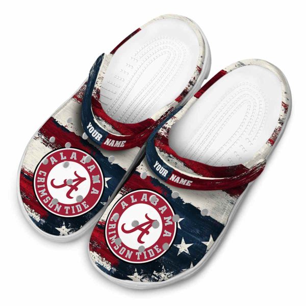 Alabama Crimson Tide Patriotic Stripes Crocs Top rated