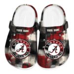 Alabama Crimson Tide Plaid Fusion Crocs Fashion forward
