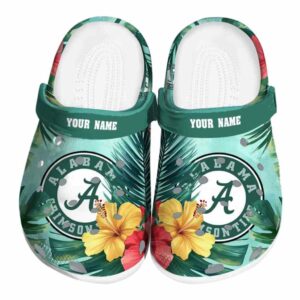 Alabama Crimson Tide Tropical Vibes Crocs Fashion forward