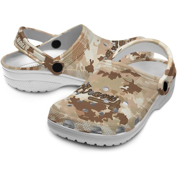 Atlanta Braves Desert Camo Crocs Premium grade