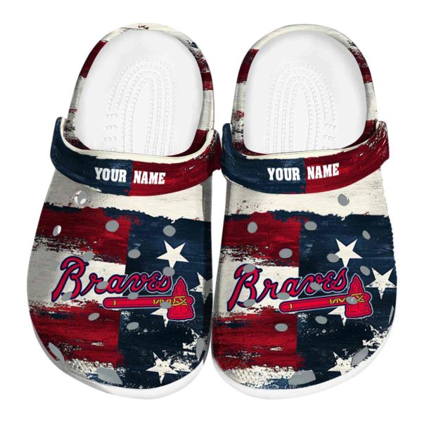 Atlanta Braves Patriotic Stripes Crocs Fashion forward