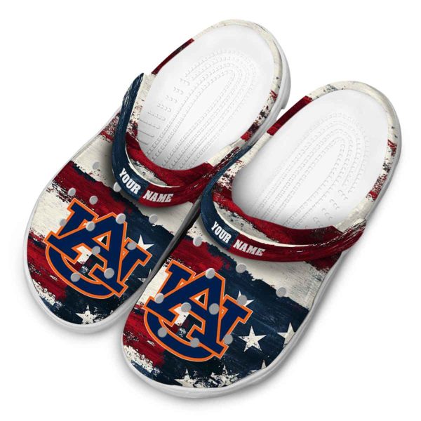 Auburn Tigers Patriotic Stripes Crocs Top rated