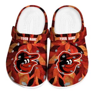 Baltimore Orioles Autumn Leaves Crocs Fashion forward