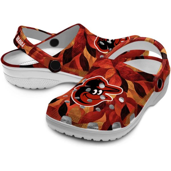 Baltimore Orioles Autumn Leaves Crocs Premium grade