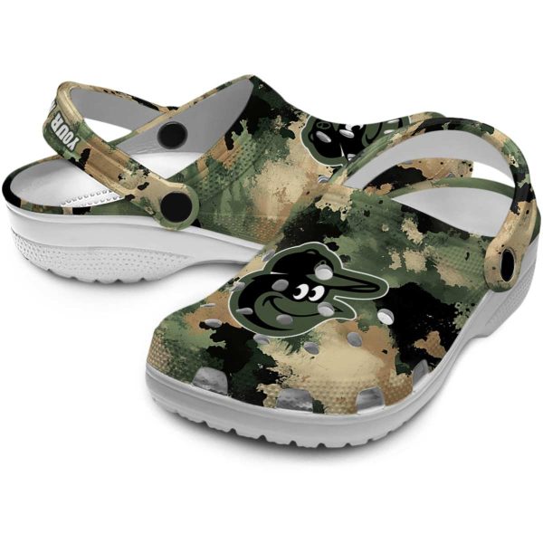 Baltimore Orioles Camouflage Craze Crocs Premium grade