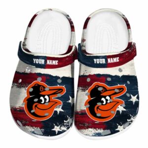 Baltimore Orioles Patriotic Stripes Crocs Fashion forward