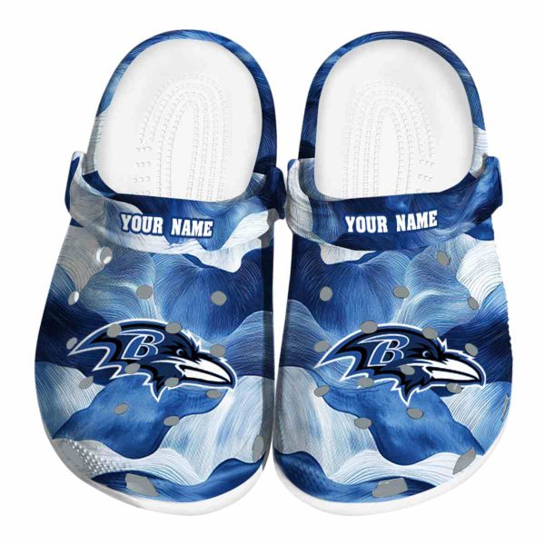 Baltimore Ravens Ocean Waves Crocs Fashion forward