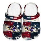 Baltimore Ravens Patriotic Stripes Crocs Fashion forward