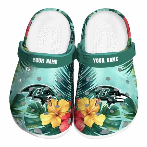 Baltimore Ravens Tropical Vibes Crocs Fashion forward