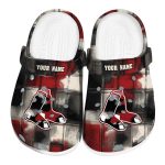 Boston Red Sox Plaid Fusion Crocs Fashion forward