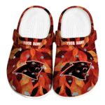 Carolina Panthers Autumn Leaves Crocs Fashion forward