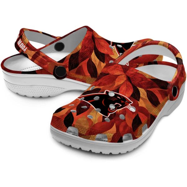 Carolina Panthers Autumn Leaves Crocs Premium grade