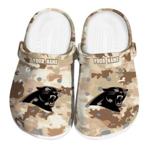 Carolina Panthers Desert Camo Crocs Fashion forward